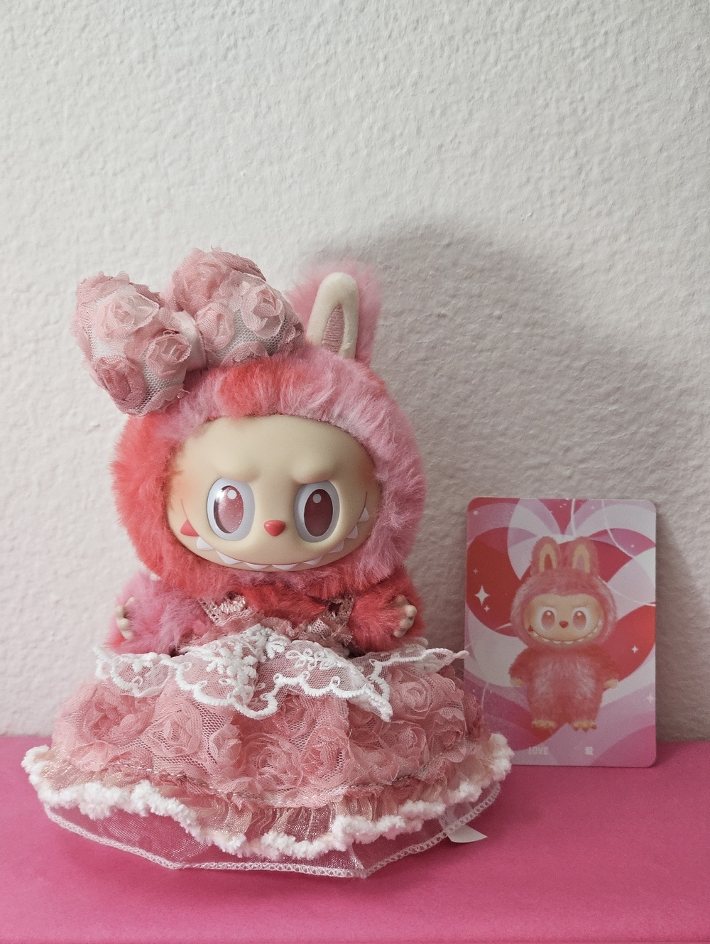 Authentic Labubu Big Into Energy Love With Outfit